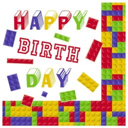 Happy Birthday szalvéta 20 DARABOS, 33x33 cm Nr3