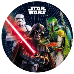 Star Wars papírtányér, party tányér 8 DARABOS, 23 cm FSC Nr9