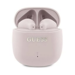 GUESS PRINTED CLASSIC LOGO bluetooth fülhallgató SZTEREO (v5.3, TWS, mikrofon, IPX4 + töltőtok) RÓZSASZÍN