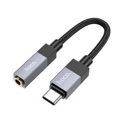 HOCO UPA32C audió kábel (3.5mm jack - lightning, 15cm, AUX, cipőfűző) FEKETE
