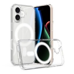 Szilikon telefonvédő (ütésállóság, légpárnás sarok, MagSafe) ÁTLÁTSZÓ Apple iPhone 17