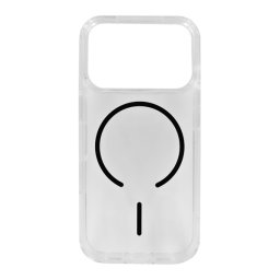 Szilikon telefonvédő (ultravékony, műanyag hátlap, MagSafe, légpárnás sarok) FEKETE Apple iPhone 17 Pro
