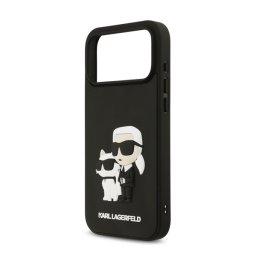 KARL LAGERFELD 3D RUBBER KARL AND CHOUPETTE szilikon telefonvédő (ütésállóság, 3D) FEKETE Apple iPhone 17 Pro Max