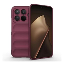 Szilikon telefonvédő (ütésállóság, kameravédő, 3D) BORDÓ