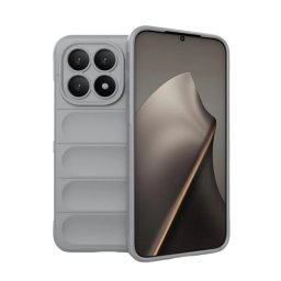 Szilikon telefonvédő (ütésállóság, kameravédő, 3D) VILÁGOSSZÜRKE Xiaomi 15T