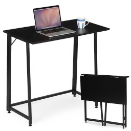 Összecsukható íróasztal 80x45 cm laptop asztal fekete