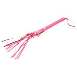Műbőr BDSM korbács domina lovaglópálca (pink, 42 cm)