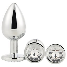 Gleaming Love - anál plug szett (ezüst, 3 részes)