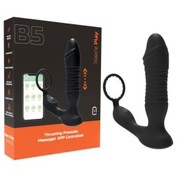 Men's Play - App-vezérelt lökő análvibrátor (fekete)