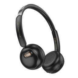 HOCO W62 bluetooth fejhallgató SZTEREO (v5.3, mikrofon, 3.5mm jack aljzat) FEKETE