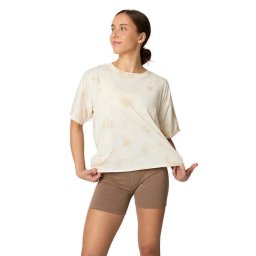 Manduka Connection Tee női organikus pamut cropped póló - Salt Wash