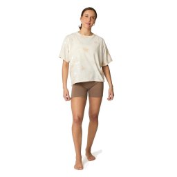 Manduka Connection Tee női organikus pamut cropped póló - Salt Wash