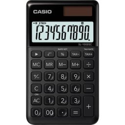 Zsebszámológép, 10 számjegy, CASIO "SL 1000", fekete