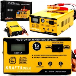 Kraft&Dele Automata akkumulátortöltő, 6-12V/15 A