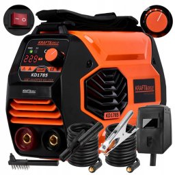 Kraft&Dele MMA, TIG, LIFT, VRD, LCD inverteres hegesztőgép, KD1785, 20-330A, kézi pajzzsal