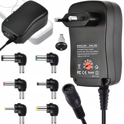 Univerzális többfunkciós USB-s tápegység töltő egyenáramú eszközökhöz,3-12V 30W 6 db hegy