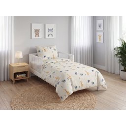 Krepp ágynemű kiságyhoz Renforcé KIS SZAFARI színes Ágyneműhuzat mérete: 45 x 65 cm | 90 x 140 cm