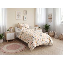 Babaágy ágynemű Renforcé pamutból FLORI DREAM színes Ágyneműhuzat mérete: 45 x 65 cm | 90 x 135 cm