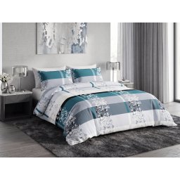 Poliészter-pamut ágyneműhuzat LUXURY türkiz Ágyneműhuzat mérete: 2 db 70 x 90 cm | 200 x 220 cm