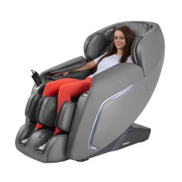 Masszázsfotel Carlita, Zero Gravity, Zero Space, légmasszázs, 20 párna, 4 fej, 5 masszázstípus, fűtés, hangvezérlés, automata pozíció - szürke