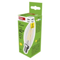 EMOS LED FLM gyertya 3,4W(40W) 470lm E14 NW