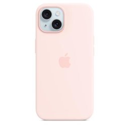 iPhone 15 szilikon tok MagSafe-vel - Világos rózsaszín