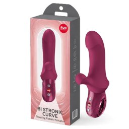 Fun Factory - Bi Stronic Curve pulzátor klitoriszággal (borvörös)