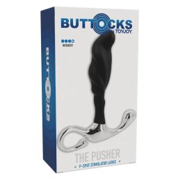 Buttocks - The Pusher fém prosztatadildó szilikonbevonatttal (L méret)