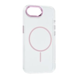 Szilikon telefonvédő (műanyag hátlap, kameravédő, MagSafe, légpárnás sarok) RÓZSASZÍN Apple iPhone 16e
