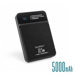 Powerbank Wireless 5000 mAH 2A 22,5W fekete