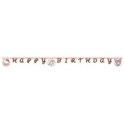 Hello Kitty Kuromi Happy Birthday felirat FSC 2,3 méter Nr2