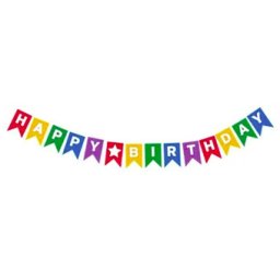 Happy Birthday Multicolor felirat FSC 2 méter Nr2
