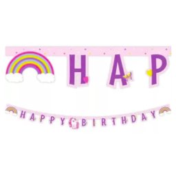Unikornis Happy Birthday felirat FSC 2 méter Nr1