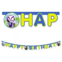 Pókember Spidey Happy Birthday felirat FSC 2 méter Nr4