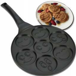 Tapadásmentes palacsintasütő Emoji mintával , 26 cm