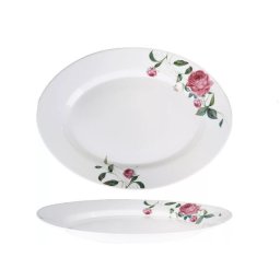 Rózsamintás ovális tányér 35 cm