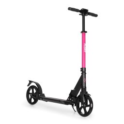KLARFIT Float, roller, 200 mm, PU kerekek, ABAC 7, AS-soft grips fogantyúk, bíborvörös (SCO1-FLOAT-RED)
