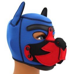 Puppy Fox - kk-piros neoprn maszk erotikus jtkhoz