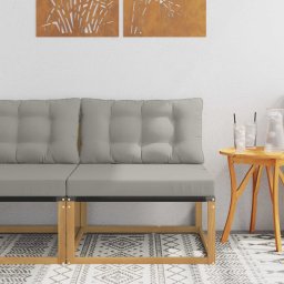 vidaXL Kültéri középső kanapé párnával Fehér 79 x 83 x 73 cm acél