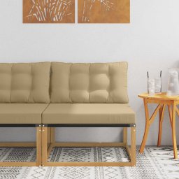 vidaXL Kültéri középső kanapé párnával Fehér 79 x 83 x 73 cm acél