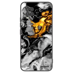 Fekete szilikon tok az alábbi mobiltelefonokra Xiaomi Mi 10 Lite - Black Gold 2