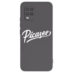 Fekete szilikon tok az alábbi mobiltelefonokra Xiaomi Mi 10 Lite - Picasee - old logo - white
