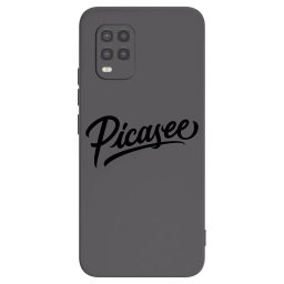 Fekete szilikon tok az alábbi mobiltelefonokra Xiaomi Mi 10 Lite - Picasee - old logo - black