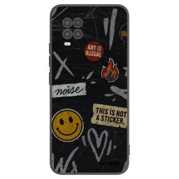 Fekete szilikon tok az alábbi mobiltelefonokra Xiaomi Mi 10 Lite - STICKERS x TAGS