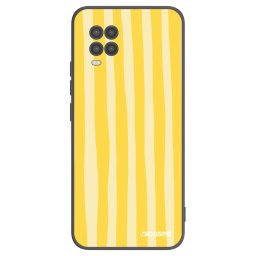 Fekete szilikon tok az alábbi mobiltelefonokra Xiaomi Mi 10 Lite - Lines lemon