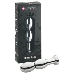 mystim O(h!)-thello - elektro, gömbös fém anál plug (ezüst)