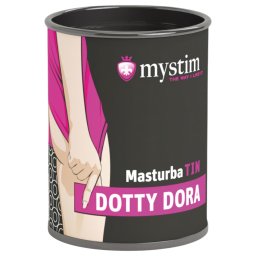 mystim MasturbaTIN Dotty Dora - pontozott maszturbátor (fehér)