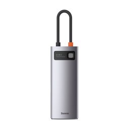 Baseus Metal Gleam USB-C Hub, 6-in-1 USB-C, 3XUSB, kártyaolvasó, HDMI