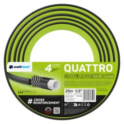 Kerti tömlő 1/2" 25 m-es csomag; kétrétegű, rugalmas PVC öntözőtömlő, UV-álló, 10 bar