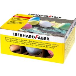 EBERHARD FABER Aszfaltkréta, tojás alakú, EBERHARD FABER, 6 különböző szín